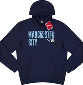 Navyblauwe hoodie Manchester City FC puma maat XL