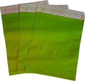 100 stuks - Fel Groen webshop kleding verzendzakken - 25 x 31 cm poly mailers groot, verzendzakken enveloppen postzakken voor verpakking coax kledingzakken zelfklevend kleding grip