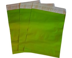 100 stuks - Fel Groen webshop kleding verzendzakken - 25 x 31 cm poly mailers groot, verzendzakken enveloppen postzakken voor verpakking coax kledingzakken zelfklevend kleding gripzak post