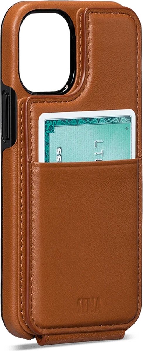 Sena - Wallet Skin iPhone 12 Mini - bruin