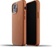 Mujjo - Full Leather Case iPhone 13 Mini Hoesje - bruin