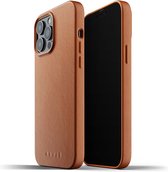 Mujjo - Full Leather Case iPhone 13 Pro Max Hoesje - bruin