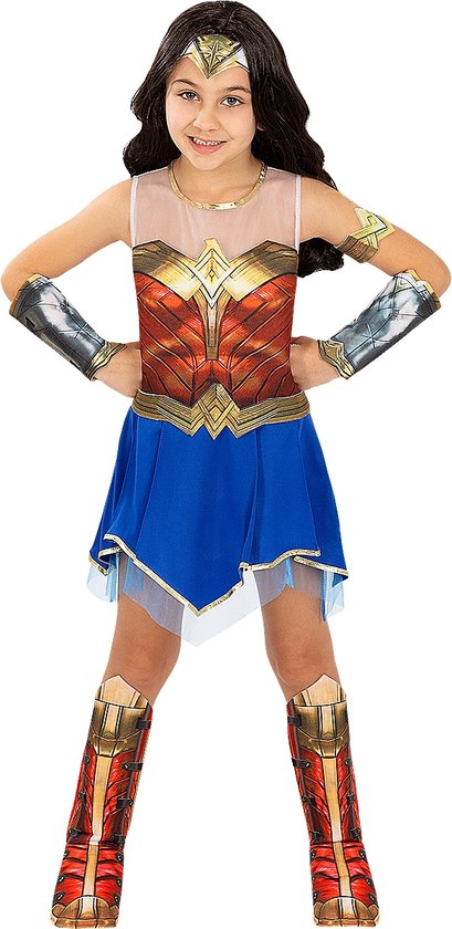 FUNIDELIA Wonder Woman 1984 kostuum voor meisjes Superhelden - jaar cm) - Rood