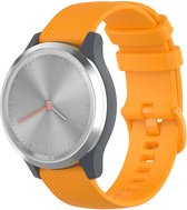 Siliconen Smartwatch bandje - Geschikt voor Strap-it Horlogebandje 18mm - Siliconen bandje geschikt voor Garmin Vivoactive 4s / Vivomove 3s / Venu 2s - oranje - Strap-it Horlogeban