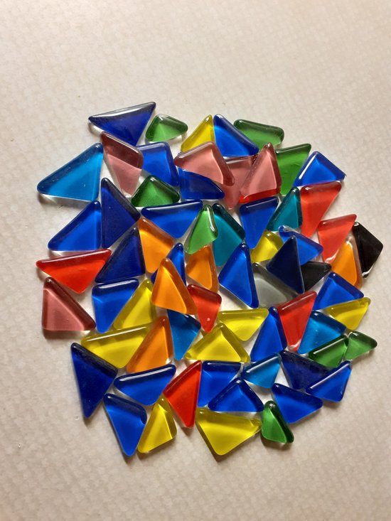 Mozaiek Soft Triangles Regenboog 500 gram - Konka's Mozaiek