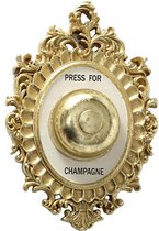 Wanddecoratie geschenkidee champagne bel 'press for Champagne'
