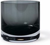 Menza - kaarshouder - kaars - zwart - design - Luxe mondgeblazen glas - handgemaakt - glas - waxinehouder