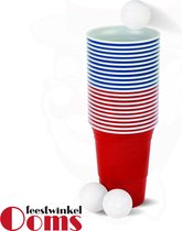 American Beer Pong Set Rood/Blauw