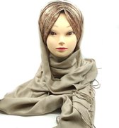 Elagante kaki hoofddoek, Mooie hijab.