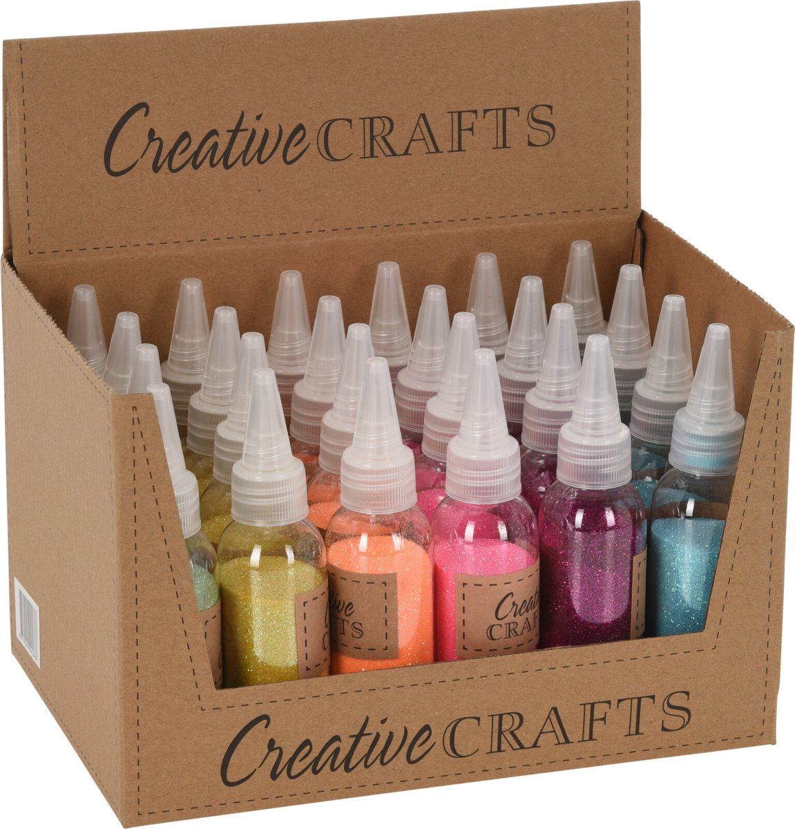Glitter in decofles 9 cm Paars