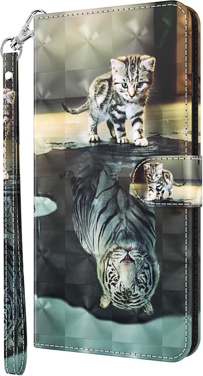 poes en tijger agenda book case hoesje Xiaomi Redmi 10