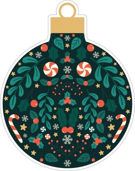 3Motion- Kerstdecoratie- Raamsticker- Kerstbal- Transparante sticker- 45cm diameter