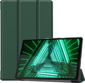 Lenovo Tab M10 FHD Plus Hoes Luxe Book Case Hoesje - Lenovo Tab M10 FHD Plus (2e gen) Hoes Cover (10,3 inch) - Donker Groen