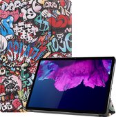 Hoes Geschikt voor Lenovo Tab P11 Hoes Book Case Hoesje Trifold Cover - Hoesje Geschikt voor Lenovo Tab P11 Hoesje Bookcase - Graffity