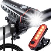 Charge S720 PRO - LED Fietsverlichting Set - Voorlicht & Achterlicht - USB Oplaadbaar - Waterdicht