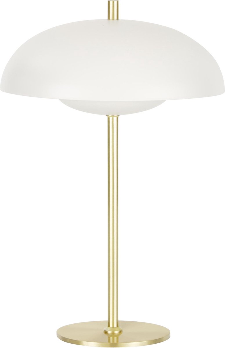 Tafellamp Mathea wit goudkleurig Ø 23 x H 36 cm nachtlamp