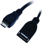 APM USB 2.0 Micro USB / USB-A OTG Adapter - Mannelijk / Vrouwelijk - Zwart