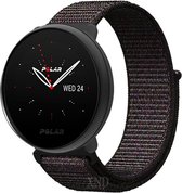 Nylon Smartwatch bandje - Geschikt voor  Polar Ignite 2 nylon band - zwart - Strap-it Horlogeband / Polsband / Armband