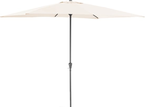 ACAZA Parasol - Stokparasol - Parasols - Ecru - 300 x 200 cm (L x B) - ALUMINIUM - Tuinparasol - Rechthoekige Parasol - Waterdicht