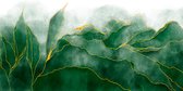 Vliesbehang Jungle Bladeren XXL – fotobehang – 368 x 254 cm - Groen Geelgoud