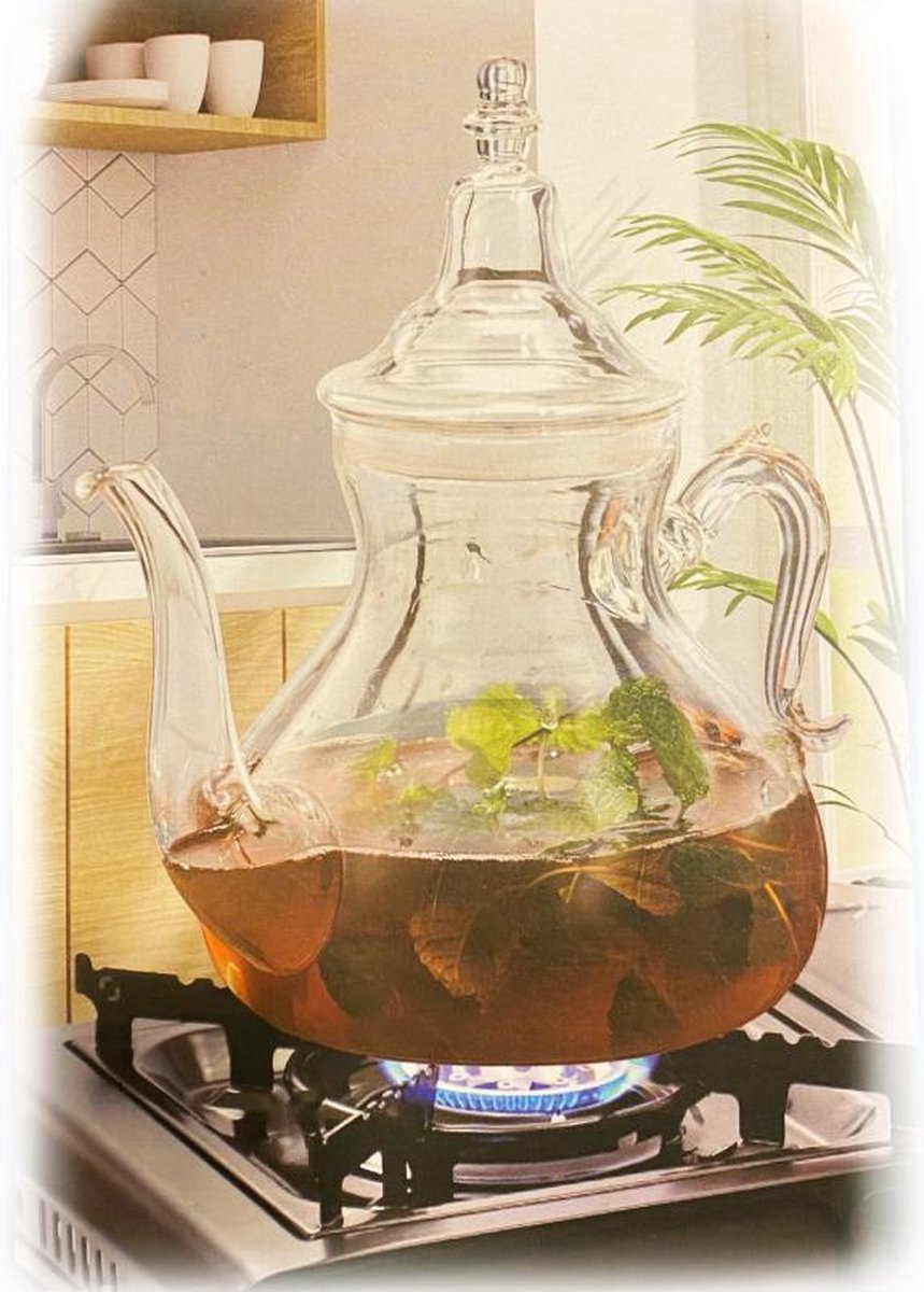 Kadirelli Glazen Theepot met Filter en Theelicht Warmhouder Set - Borosilicaat Glas - RVS Zeef - 0.65ml — cadeau in Koken & Dineren - foto 5