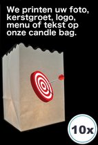 10 gepersonaliseerde bedrukte Candle Bags met uw foto, logo of tekst, klein formaat, candle bag, candlebags VOLANTERNA®