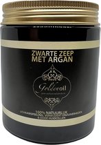 Zwarte Zeep met Argan - savon noir -  bodyscrub - Arganolie - 100% natuurlijk - diepreinigend - Lichaamspeeling - Kalmerend - Beschermend -  Zwarte zeep Marokkaanse