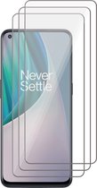 OnePlus Nord N10 Screenprotector - Beschermglas OnePlus Nord N10 Screen Protector Glas - 3 stuks