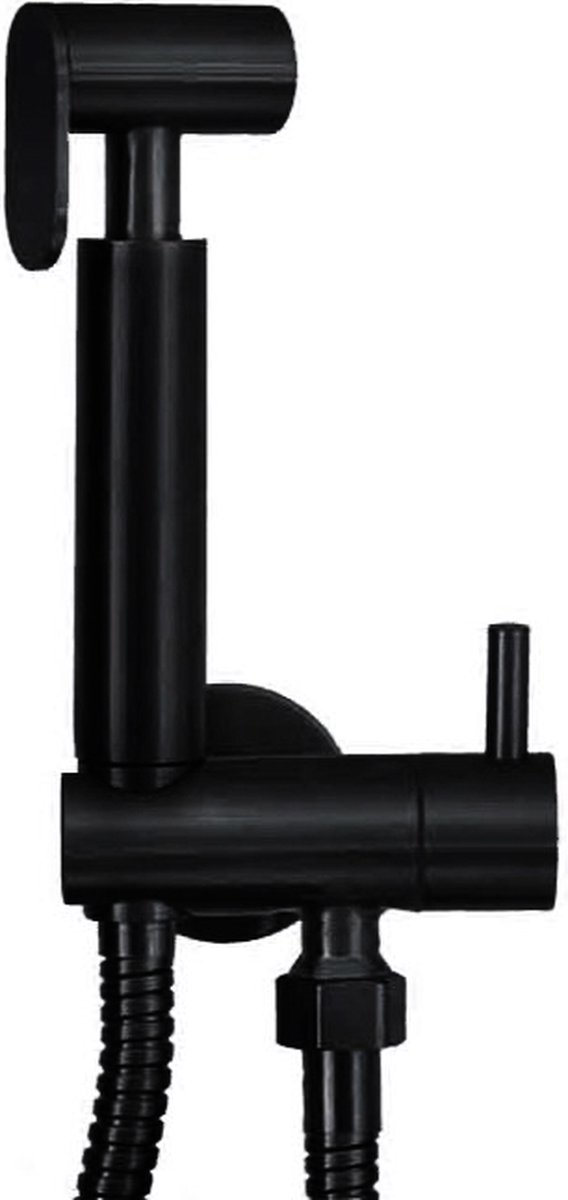 Klea Bidet Handdoucheset Rond RVS Mat Zwart