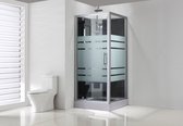 Wiesbaden Thermo Complete Douchecabine 80 x 80 x 218 cm. Aluminium 5 mm. Glas