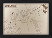 Houten stadskaart van Zuidlaren