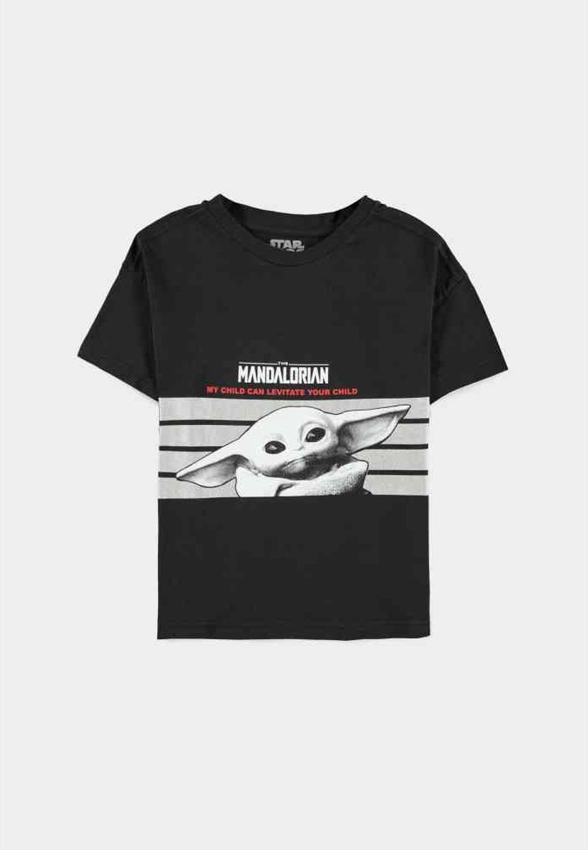 Disney The Mandalorian Kinder Tshirt -Kids 122- The Child Zwart