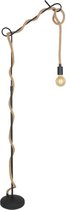 Lucande - vloerlamp - 1licht - ijzer, touw - H: 180 cm - E27 - , lichtbruin