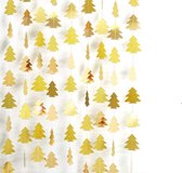 Christmas / Kerst - Oud & Nieuw Gouden Kerstboom en Glitter Goud Boom - Guirlande - Vlaggenlijn - Slinger - Vlag | Huwelijk - Geboorte - Feest - Verjaardag - Jubileum - Bruiloft - Event - Birthday party - Veranda - Decoratie | Dennenboom