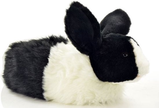 Pantoffel konijn - zwart