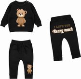 Joggingpak kind 2 delig-jongen-meisje-print beer-I love you beary much-Maat 92