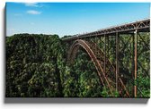 Walljar - New River Gorge Bridge - Muurdecoratie - Canvas schilderij