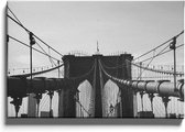 Walljar - Brooklyn Bridge Up Close II - Muurdecoratie - Canvas schilderij