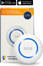 Persoonlijk alarm met SOS paniekknop - Melding op afstand - Wifi - Inclusief bevestigingsmateriaal en draagkoord - senioren alarm - alarmknop - noodknop