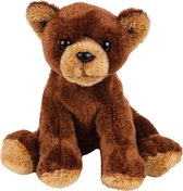 Pluche knuffel dieren bruine beer 15 cm - Speelgoed knuffelbeesten beren