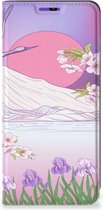 Smartphone Hoesje Cadeautjes voor Vrouwen Geschikt voor Samsung Galaxy A22 4G | M22 Book Style Case Bird Flying