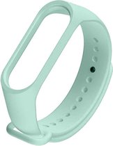 Siliconen Smartwatch bandje - Geschikt voor  Xiaomi Mi band 3 / 4 siliconen bandje - lichtblauw - Horlogeband / Polsband / Armband