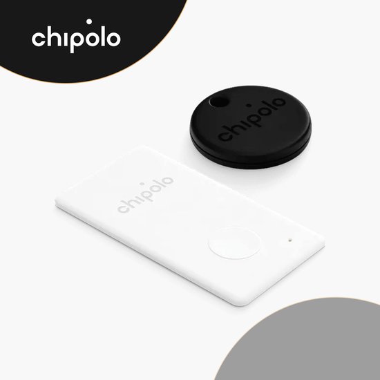 Chipolo One + Card Bundel - Bluetooth GPS Tracker - Keyfinder Sleutelvinder - 2-Pack - Zwart