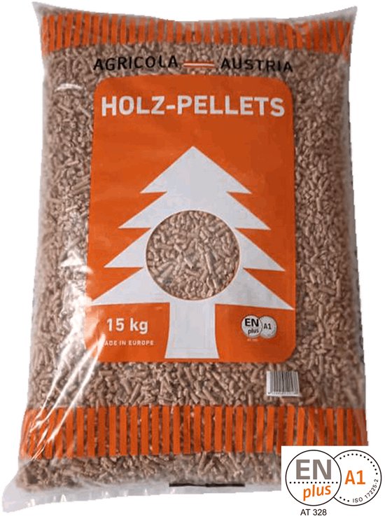 Houtkachel Pellets | 100% Naaldhout houtpellets | ENplus A1 | Pallet 50 x  15kg = 750 kg | bol.com