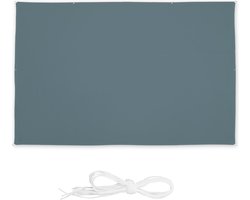 schaduwdoek rechthoek - 2 x 4 m - waterafstotend - uv-bestendig - met touwen - voor tuin of terras - grijs