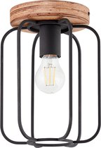 Brilliant lamp Tosh plafondlamp 20cm antiek hout/zwart korund, 1x A60, E27, 40W, hout uit duurzame bosbouw (FSC)