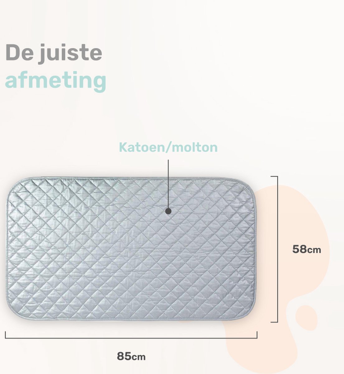Strijkmat 100 x 65 cm, de nr. 1 strijkonderlegger voor tafel en stoomstrijkijzer
