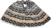 Jessidress® Sjaal Luxe Sjaals Elegante Dames Wintersjaal Omslagdoek 200 x 70 cm - Grijs/Bruin