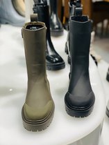 Winter Regenlaarzen - Laarzen - Platform Laarsjes voor Vrouwen - Groen - Maat 40