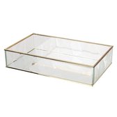 Glazen Sieradendoos 29*17*6 cm Transparant Glas Rechthoek Juwelendoos Sieradenbox Sieradenkist